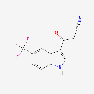 3-Oxo-3-(5-(trifluoromethyl)-1H-indol-3-YL)propanenitrile