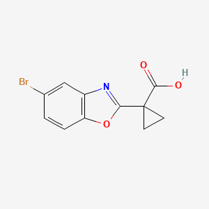 1-(5-Bromobenzo[D]oxazol-2-YL)cyclopropane-1-carboxylic acid