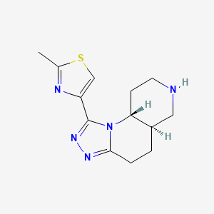 2-Methyl-4-((5AR,9AR)-4,5,5A,6,7,8,9,9A-octahydro-[1,2,4]triazolo[4,3-A][1,6]naphthyridin-1-YL)thiazole