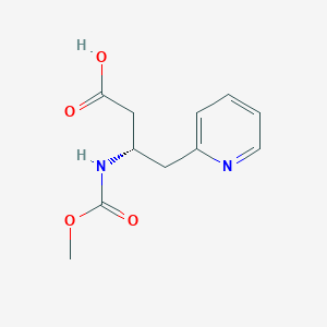 (S)-3-((Methoxycarbonyl)amino)-4-(pyridin-2-YL)butanoic acid