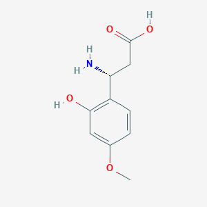 molecular formula C10H13NO4 B13049051 (3R)-3-Amino-3-(2-hydroxy-4-methoxyphenyl)propanoic acid 