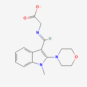 (E)-{[1-methyl-2-(morpholin-4-yl)-1H-indol-3-yl]methylidene}aminoacetate