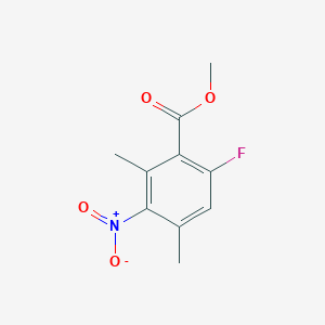 molecular formula C10H10FNO4 B13049097 Methyl 6-fluoro-2,4-dimethyl-3-nitrobenzoate 