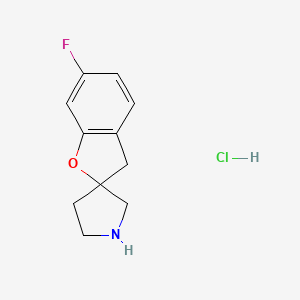 6-Fluoro-3H-spiro[benzofuran-2,3'-pyrrolidine] hcl