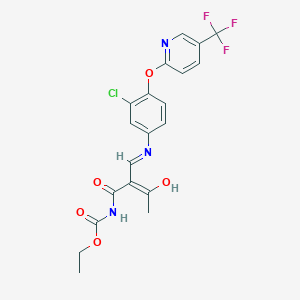 ethyl N-[2-acetyl-3-(3-chloro-4-{[5-(trifluoromethyl)-2-pyridinyl]oxy}anilino)acryloyl]carbamate