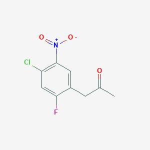 molecular formula C9H7ClFNO3 B13049190 1-(4-Chloro-2-fluoro-5-nitrophenyl)propan-2-one 