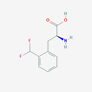 molecular formula C10H11F2NO2 B13049191 2-Amino-3-[2-(difluoromethyl)phenyl]propanoic acid 