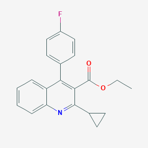 molecular formula C21H18FNO2 B130492 2-环丙基-4-(4-氟苯基)喹啉-3-羧酸乙酯 CAS No. 148516-11-4
