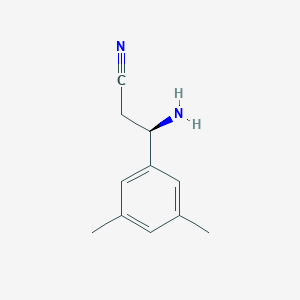 (3R)-3-amino-3-(3,5-dimethylphenyl)propanenitrile