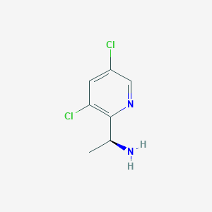 molecular formula C7H8Cl2N2 B13049207 (1S)-1-(3,5-Dichloro(2-pyridyl))ethylamine CAS No. 793695-17-7