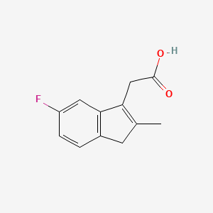 molecular formula C12H11FO2 B1304921 (5-氟-2-甲基-1H-茚-3-基)乙酸 CAS No. 32004-66-3