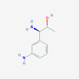 molecular formula C9H14N2O B13049249 (1R,2R)-1-Amino-1-(3-aminophenyl)propan-2-OL 