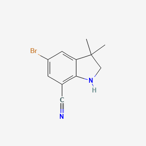 5-Bromo-3,3-dimethylindoline-7-carbonitrile