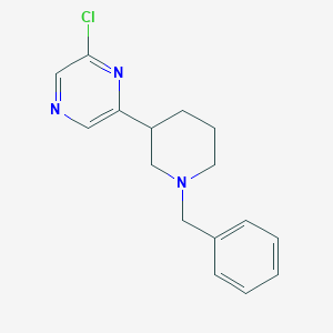 molecular formula C16H18ClN3 B13049284 2-(1-Benzylpiperidin-3-YL)-6-chloropyrazine 