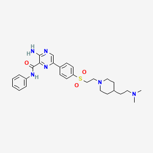 3-Amino-6-(4-((2-(4-(2-(dimethylamino)ethyl)piperidin-1-YL)ethyl)sulfonyl)phenyl)-N-phenylpyrazine-2-carboxamide