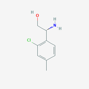 molecular formula C9H12ClNO B13049291 (R)-2-Amino-2-(2-chloro-4-methylphenyl)ethan-1-OL 