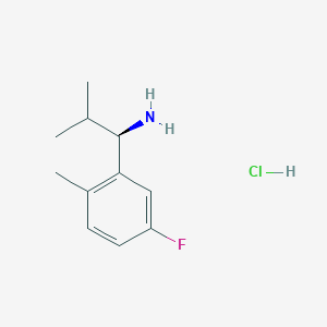 (R)-1-(5-Fluoro-2-methylphenyl)-2-methylpropan-1-amine hcl