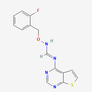 N'-[(2-fluorobenzyl)oxy]-N-thieno[2,3-d]pyrimidin-4-yliminoformamide