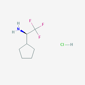 (R)-1-Cyclopentyl-2,2,2-trifluoroethan-1-amine hcl