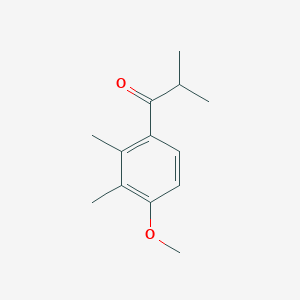 molecular formula C13H18O2 B13049367 1-(4-Methoxy-2,3-dimethylphenyl)-2-methylpropan-1-one 