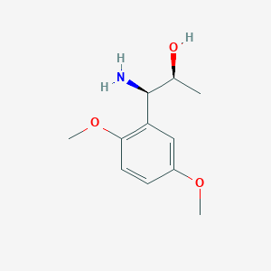 molecular formula C11H17NO3 B13049379 (1R,2S)-1-Amino-1-(2,5-dimethoxyphenyl)propan-2-OL 