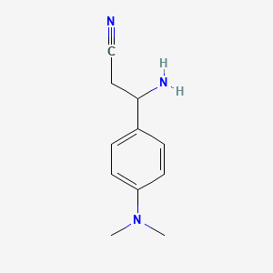 3-Amino-3-(4-(dimethylamino)phenyl)propanenitrile 2hcl