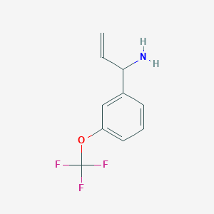 molecular formula C10H10F3NO B13049412 1-[3-(Trifluoromethoxy)phenyl]prop-2-EN-1-amine 