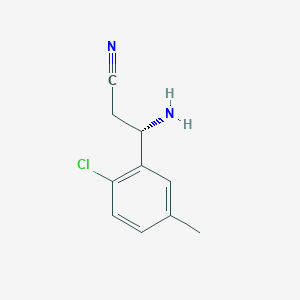 (3S)-3-Amino-3-(2-chloro-5-methylphenyl)propanenitrile