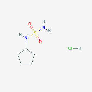 molecular formula C5H13ClN2O2S B13049445 N-Cyclopentylaminosulfonamidehcl 