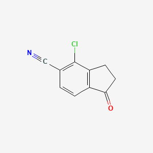 4-Chloro-1-oxo-2,3-dihydro-1H-indene-5-carbonitrile