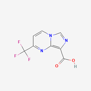 molecular formula C8H4F3N3O2 B13049462 2-(Trifluoromethyl)imidazo[1,5-A]pyrimidine-8-carboxylic acid CAS No. 2102411-09-4