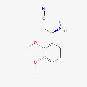 (3R)-3-Amino-3-(2,3-dimethoxyphenyl)propanenitrile