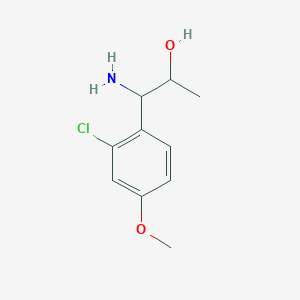 1-Amino-1-(2-chloro-4-methoxyphenyl)propan-2-OL