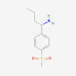 molecular formula C11H17NO2S B13049525 (S)-1-(4-(Methylsulfonyl)phenyl)butan-1-amine hcl 