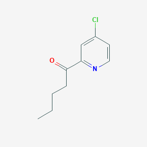 molecular formula C10H12ClNO B13049539 1-(4-Chloro-2-pyridinyl)-1-pentanone 