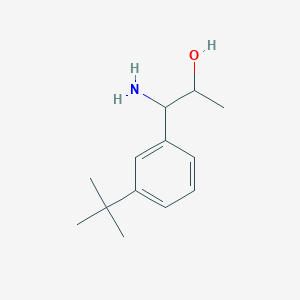 molecular formula C13H21NO B13049544 1-Amino-1-(3-tert-butylphenyl)propan-2-OL 