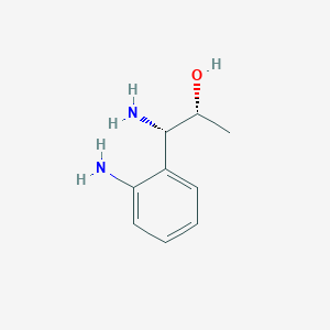 molecular formula C9H14N2O B13049557 (1S,2R)-1-Amino-1-(2-aminophenyl)propan-2-OL 