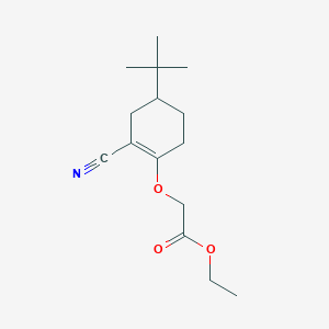 Ethyl 2-((4-(tert-butyl)-2-cyanocyclohex-1-EN-1-YL)oxy)acetate