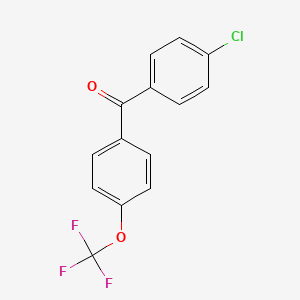 molecular formula C14H8ClF3O2 B1304958 (4-Chlorophenyl)(4-(trifluoromethoxy)phenyl)methanone CAS No. 87996-55-2