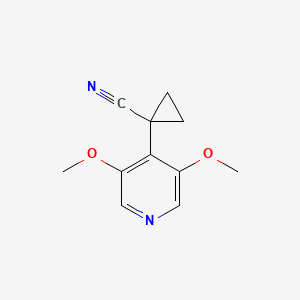 molecular formula C11H12N2O2 B13049591 1-(3,5-Dimethoxypyridin-4-YL)cyclopropane-1-carbonitrile 