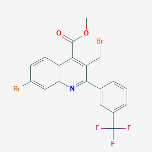 Methyl 7-bromo-3-(bromomethyl)-2-(3-(trifluoromethyl)phenyl)quinoline-4-carboxylate