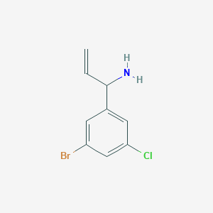 molecular formula C9H9BrClN B13049651 1-(5-Bromo-3-chlorophenyl)prop-2-enylamine 