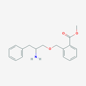 molecular formula C18H21NO3 B13049674 Methyl 2-((2-amino-3-phenylpropoxy)methyl)benzoate 