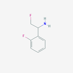 molecular formula C8H9F2N B13049710 2-Fluoro-1-(2-fluorophenyl)ethanamine 