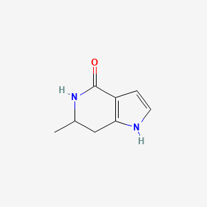 molecular formula C8H10N2O B13049712 6-Methyl-1,5,6,7-tetrahydro-4H-pyrrolo[3,2-C]pyridin-4-one 