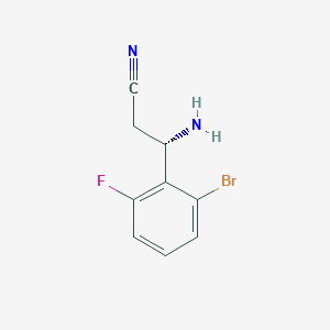 (3S)-3-Amino-3-(2-bromo-6-fluorophenyl)propanenitrile