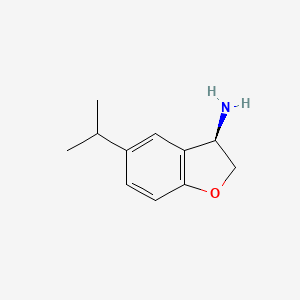 molecular formula C11H15NO B13049727 (3R)-5-(Methylethyl)-2,3-dihydrobenzo[B]furan-3-ylamine CAS No. 1228550-58-0