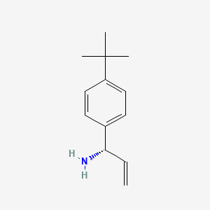 molecular formula C13H19N B13049739 (1S)-1-[4-(Tert-butyl)phenyl]prop-2-enylamine 