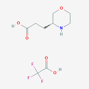 3-[(3R)-morpholin-3-yl]propanoic acid;2,2,2-trifluoroacetic acid