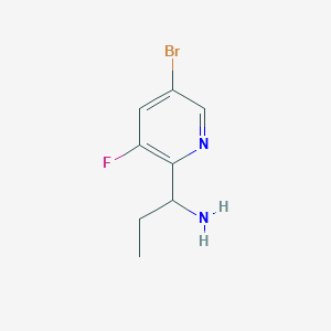 1-(5-Bromo-3-fluoropyridin-2-yl)propan-1-amine